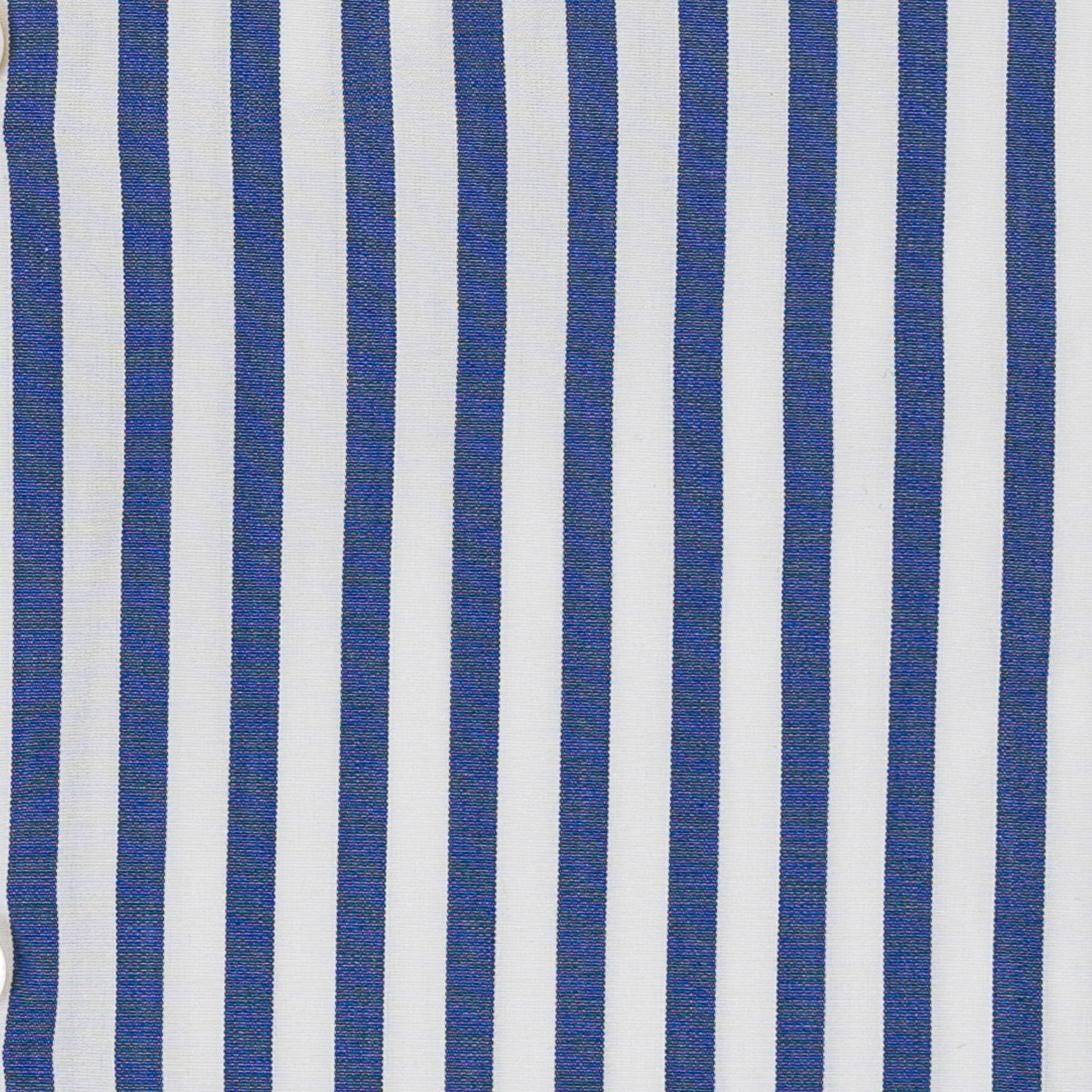 670$ RUBINACCI NAPOLI Blue / White Hand-Sewn Striped Shirt Cotton   7U