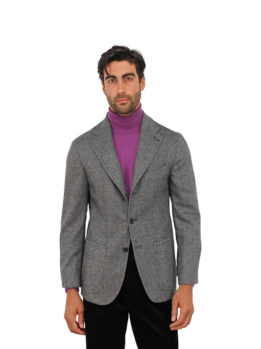 $2200 RUBINACCI NAPOLI Gray Jacket Blazer 100% Soft Cashmere Handmade in Napoli