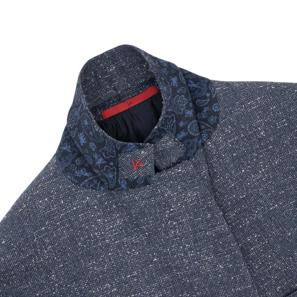 $6300 ISAIA NAPOLI "Capri" Blue Suit Bouclè Linen / Cotton 36 US / 46 EU 8R