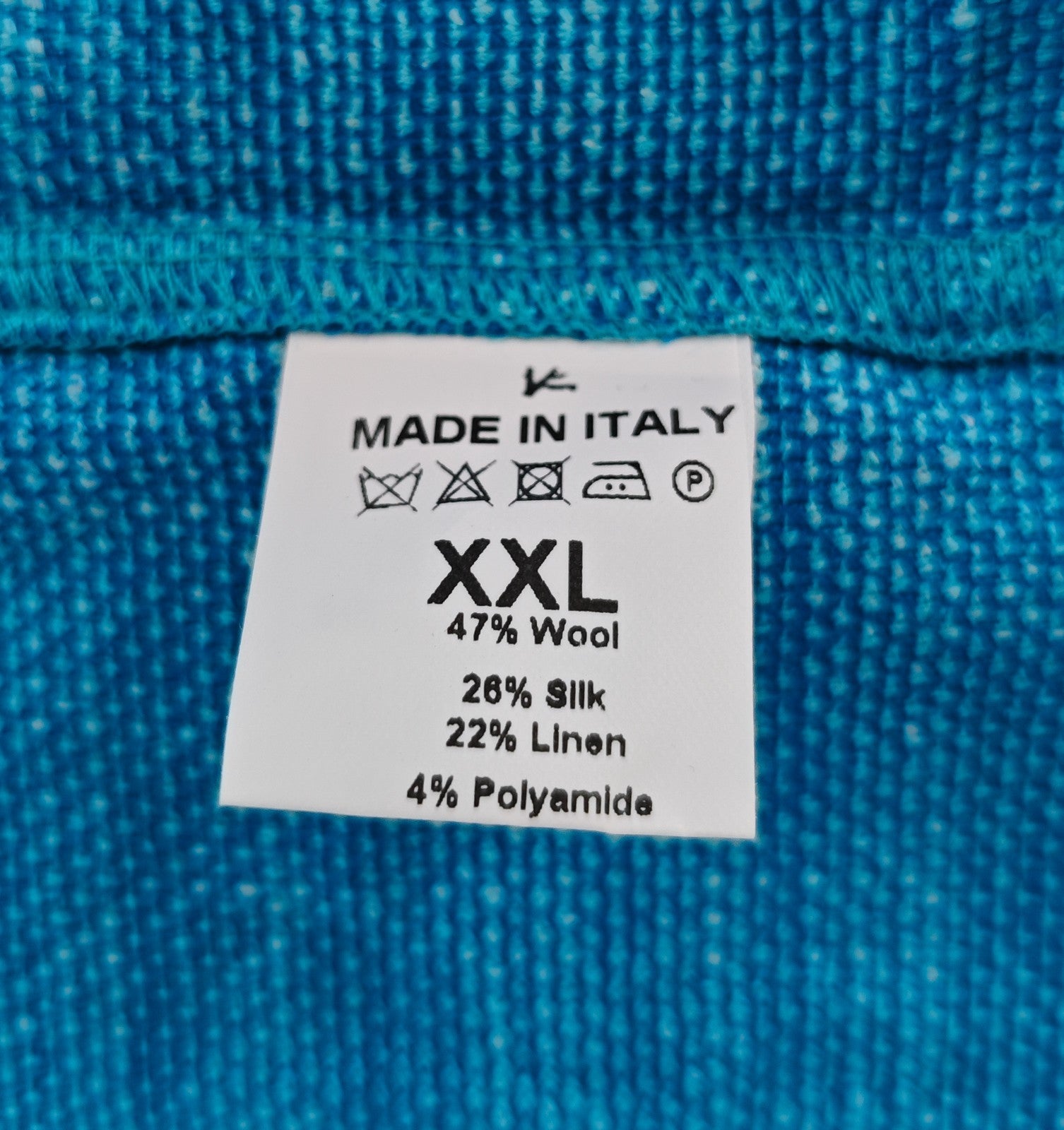 $1850 ISAIA NAPOLI Sky Blue Hand-Sewn Overshirt Jacket Wool Silk Linen Size XXL