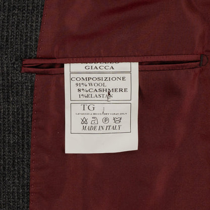 $1550 RUBINACCI NAPOLI Gray  3/2 Roll Jacket Sport Coat Wool Cashmere Drop L