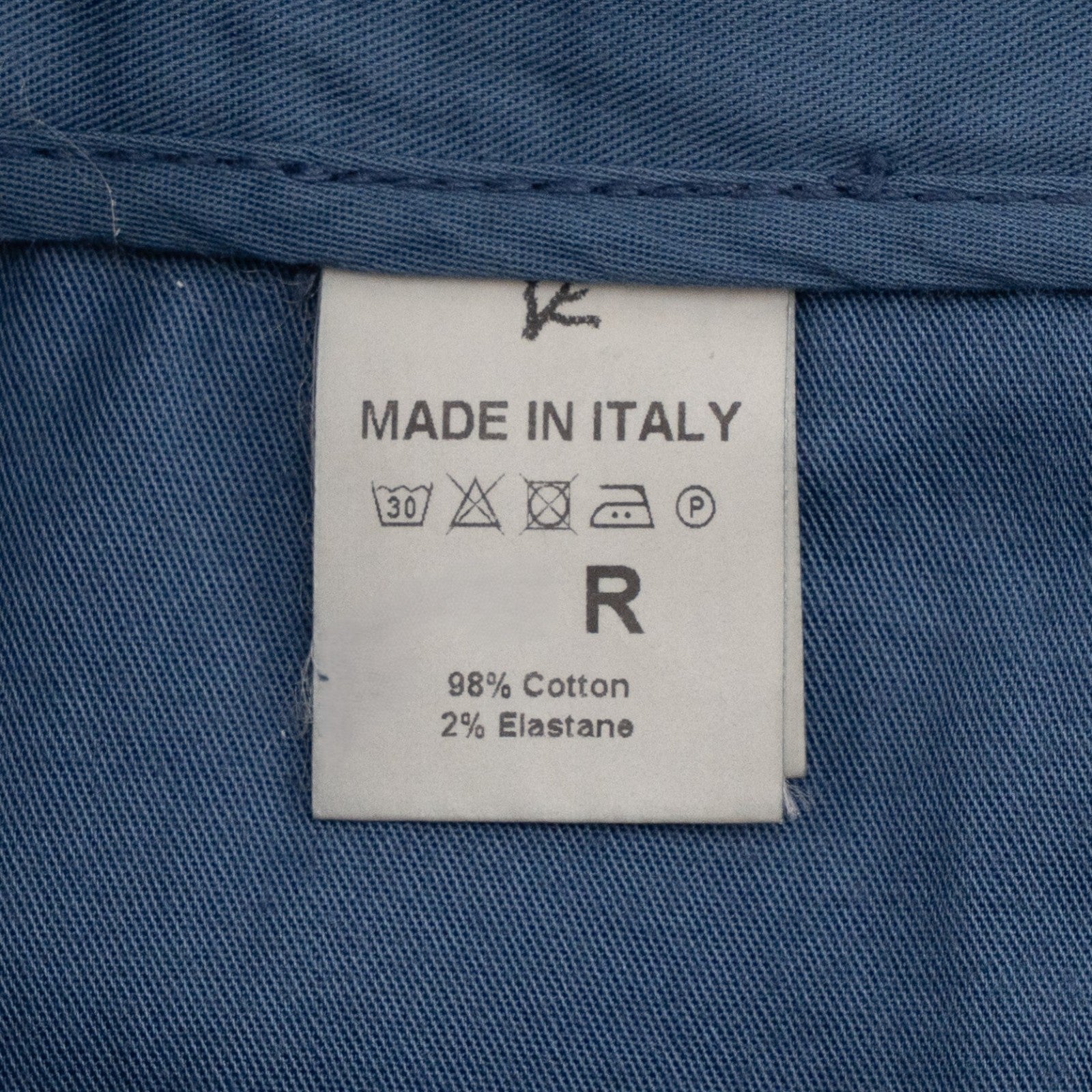 720$ ISAIA NAPOLI Blue 5 Pockets Chino Pant Twill Cotton Slim-TaperedFit