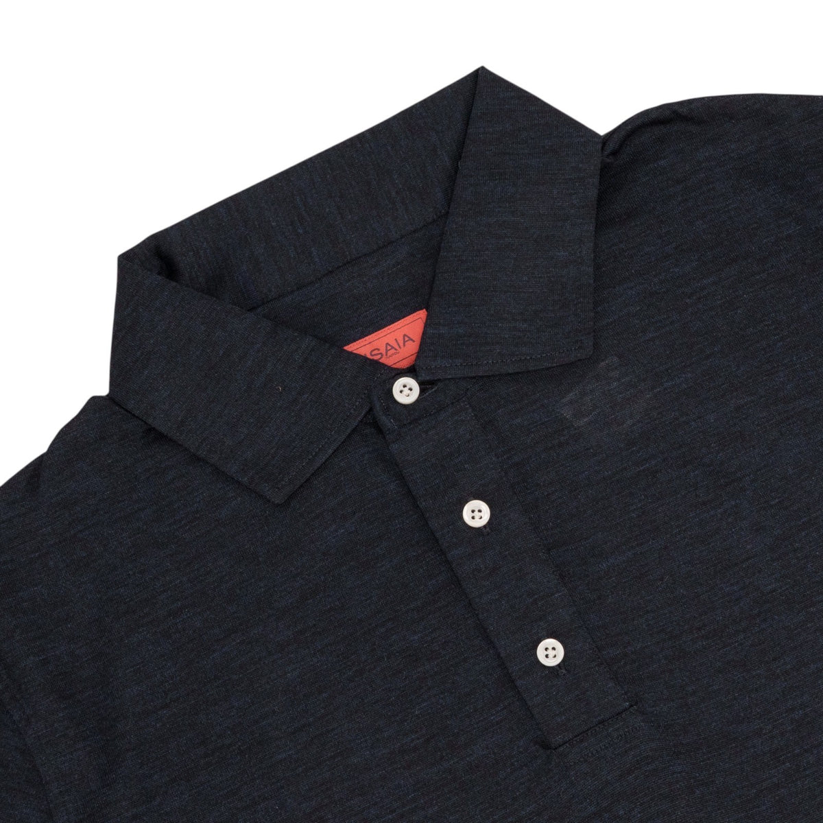 850$ ISAIA NAPOLI Dark Blue Polo 100% Linen Jersey Size M - Made in Italy