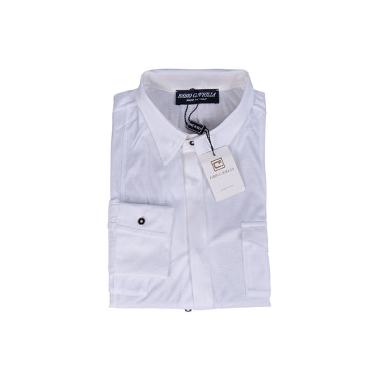 950$ FABIO CAVIGLIA by Gerlin Shirt Cotton + Silk Details Size M  BIJAN