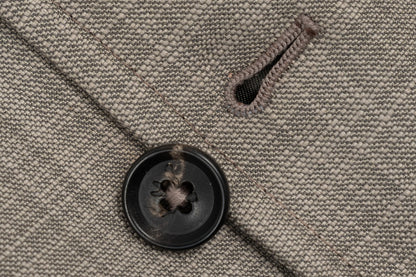 1600$ ISAIA NAPOLI Light Gray Vest Jacket Techno Wool & Suede 36 US / 46 EU