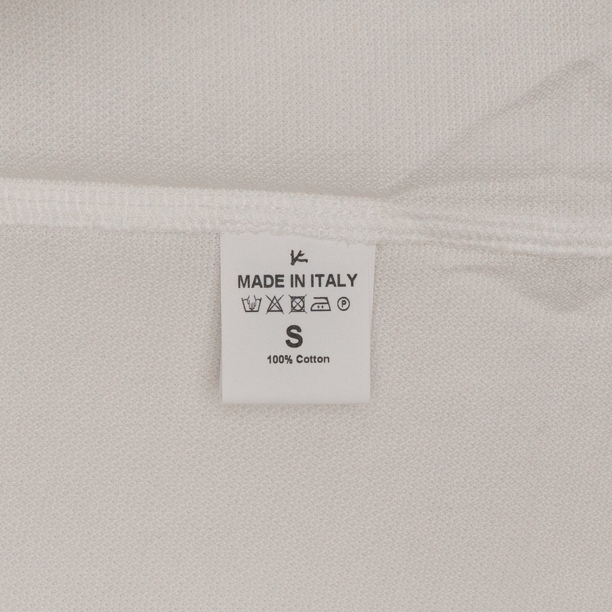 575$ ISAIA NAPOLI Cotton Piquet Short Sleeve Polo White Size S