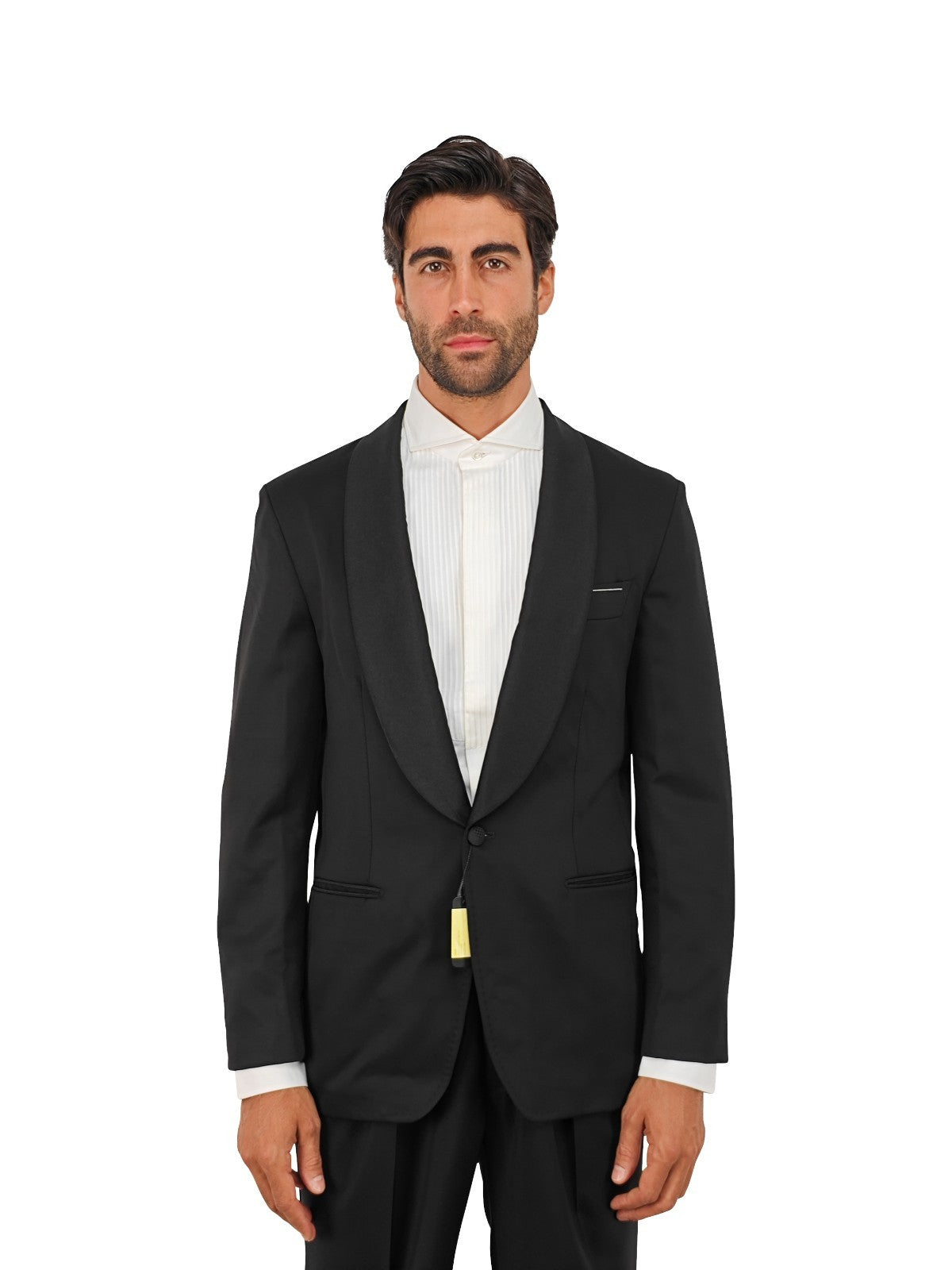 $1890 RUBINACCI NAPOLI Black Double Breasted Shawl Tuxedo Jacket 40 US / 50 EU