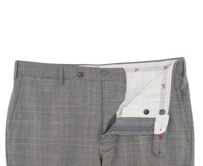 $6550 ISAIA NAPOLI "Base 5" Gray Suit Fine Wool Prince of Wales 42 US / 52 EU 7R