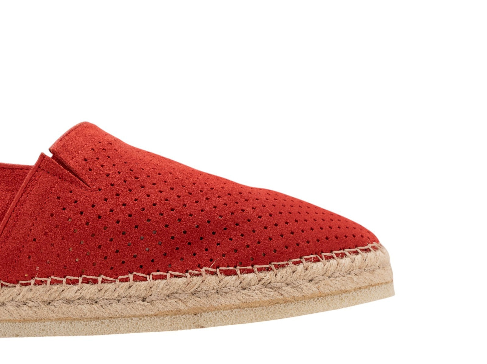 750$ TESTONI Espadrillas "Capri" Shoes Perf. Suede Red Glow 8 UK / 9  US / 42 IT