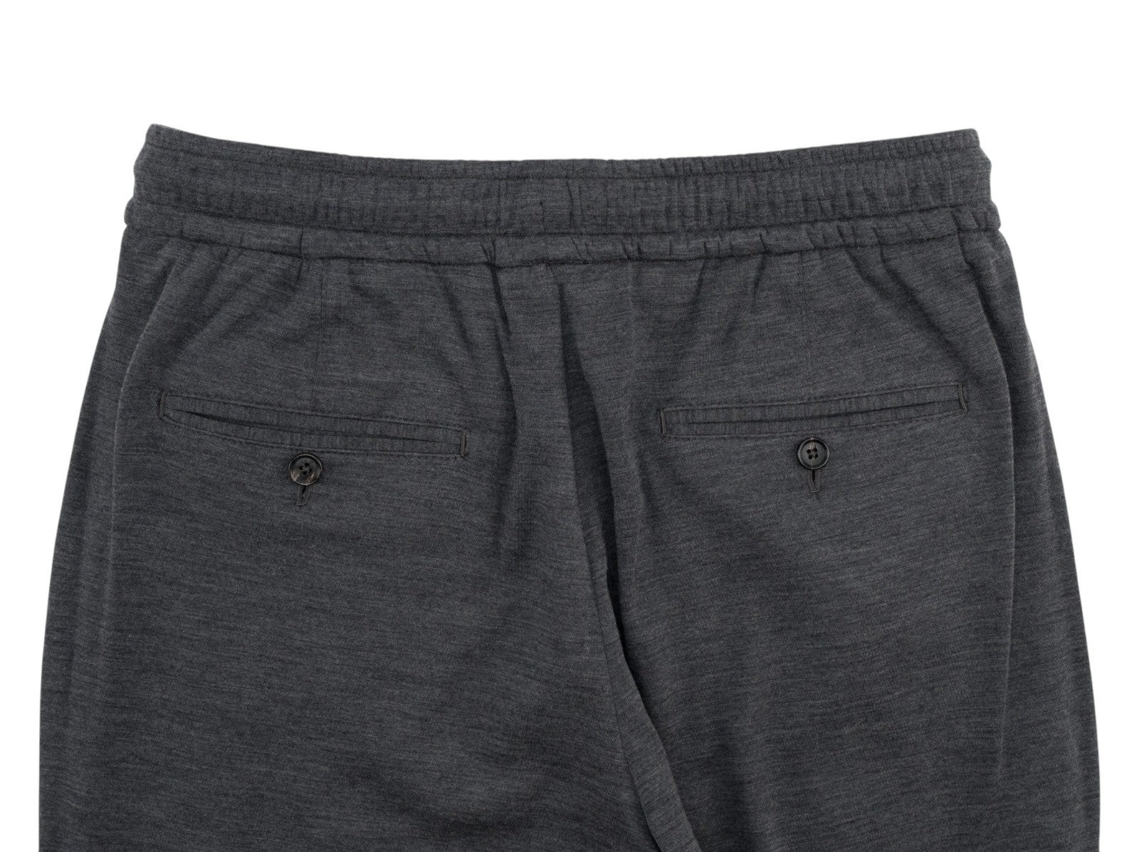 1285$ ISAIA "Comfort Project" Gray Drawstring Pant Wool Relaxed Tapered Fit