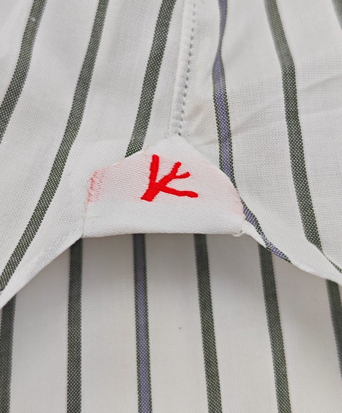 730$ ISAIA NAPOLI "Mix" Dress Shirt White Striped Lightwheight Cotton 16 - 41
