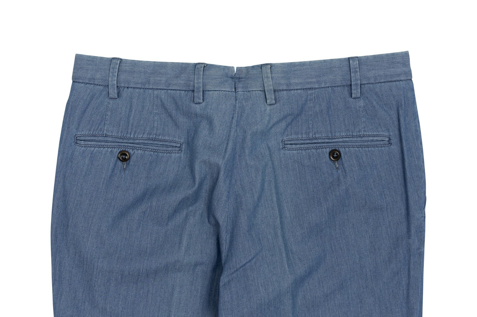 550$ RUBINACCI NAPOLI  Light Blue Denim Cotton Trouser Pant Made in Napoli