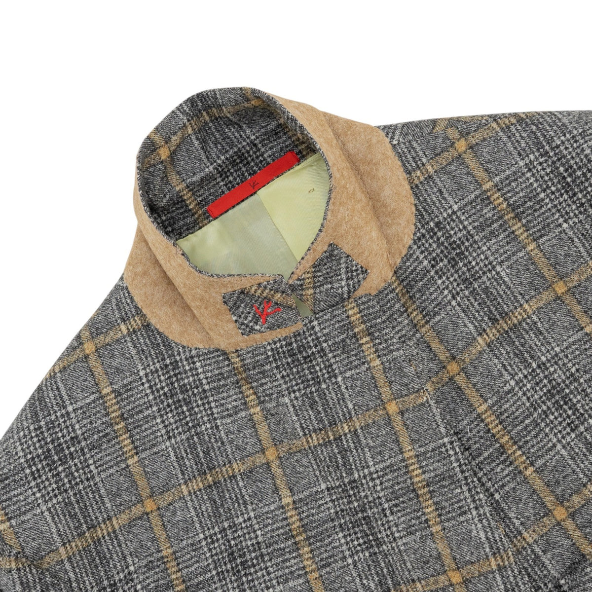 $6600 ISAIA "Gregorio" Gray Hand-Sewn Suit Flannel Wool Plaids 40 US / 50 EU 7R