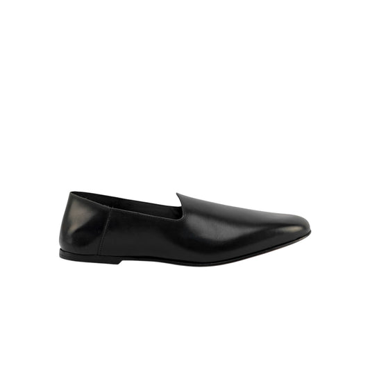 $1150 TESTONI BOLOGNA Slipper Loafer Shoes Lux Calf Black