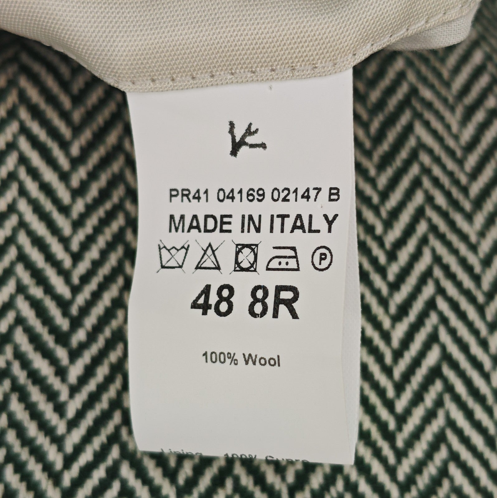 $4650 ISAIA NAPOLI "Capri" Green Herringbone Sport Coat Wool 38 US / 48 EU 8R
