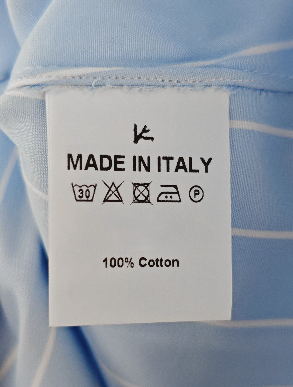 730$ ISAIA NAPOLI "Mix" Sky Blue Striped Dress Shirt Hand-Sewn Fine Cotton