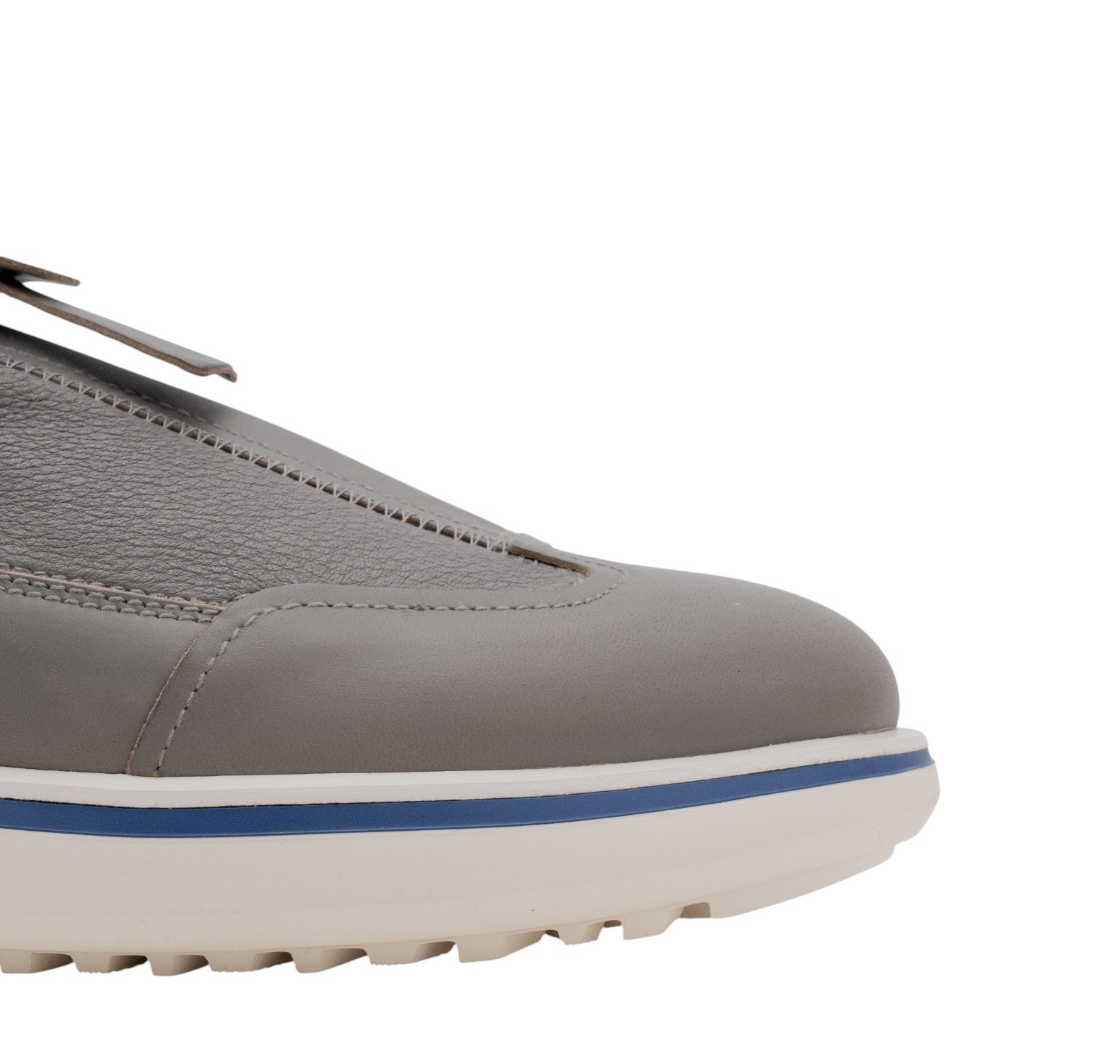 1450$ GIORGIO ARMANI Shoes Sneakers Gray Zip-Up Low-Top Leather 7 UK 8 US 41 IT