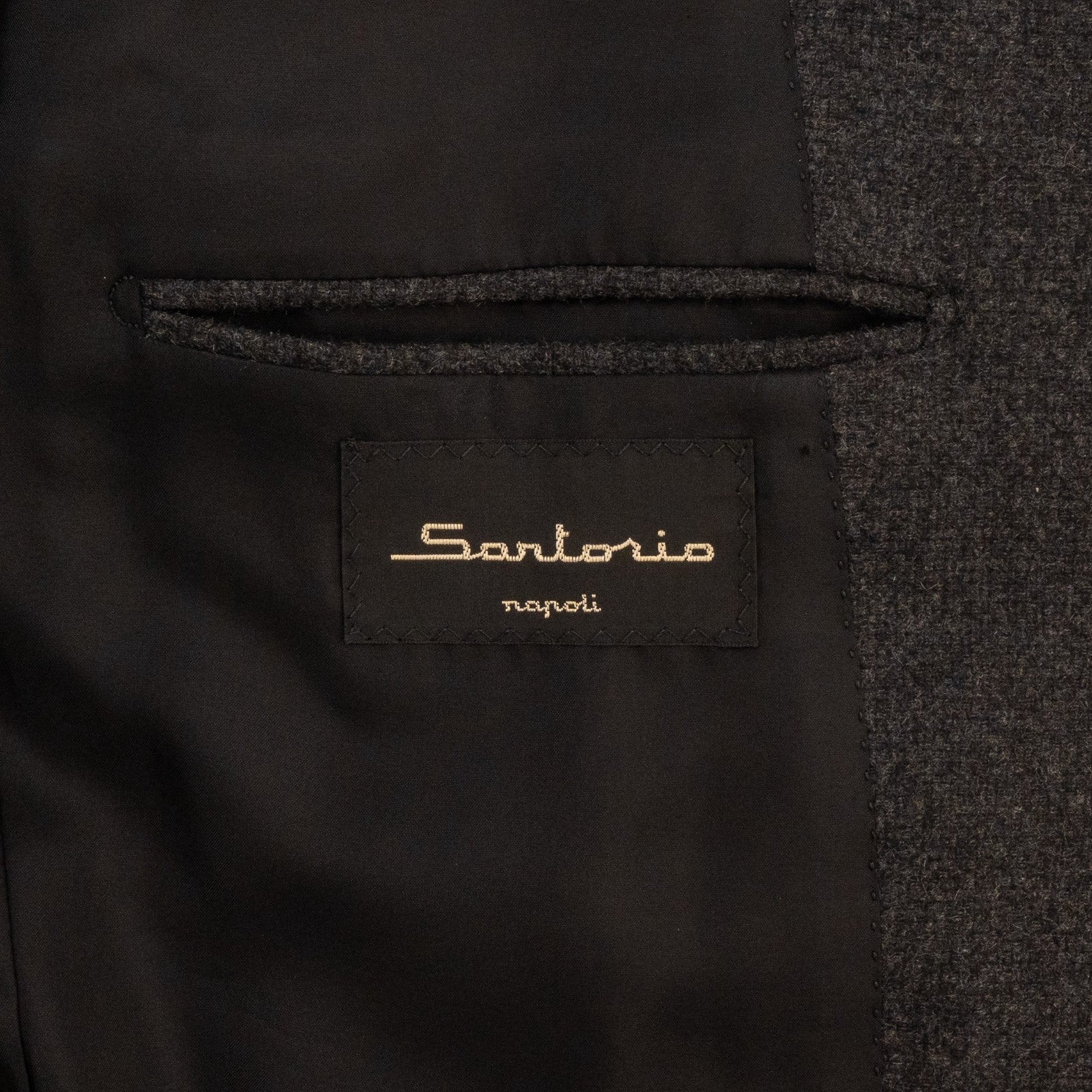 2750$ SARTORIO KITON Dark Gray Jacket Sport Coat 100% Cashmere 44 US / 54 EU  7R