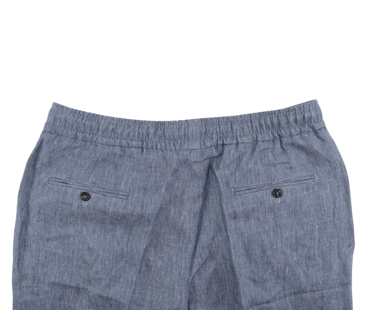 1050$ ISAIA Light Blue Drawstring Pant 100% Linen Regular Fit 38 US / 54 IT