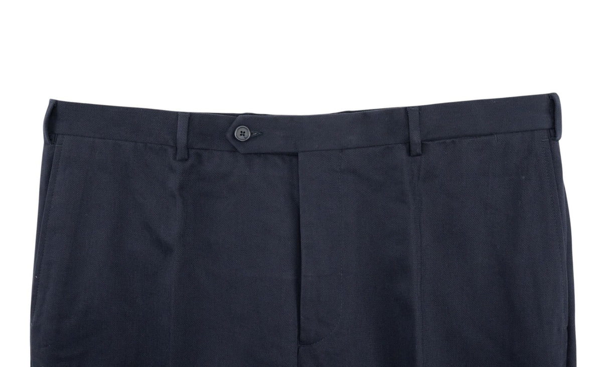 700$ BURBERRY LONDON Blue Navy Chino Cotton Pant Regular Fit 42 US / 58 EU