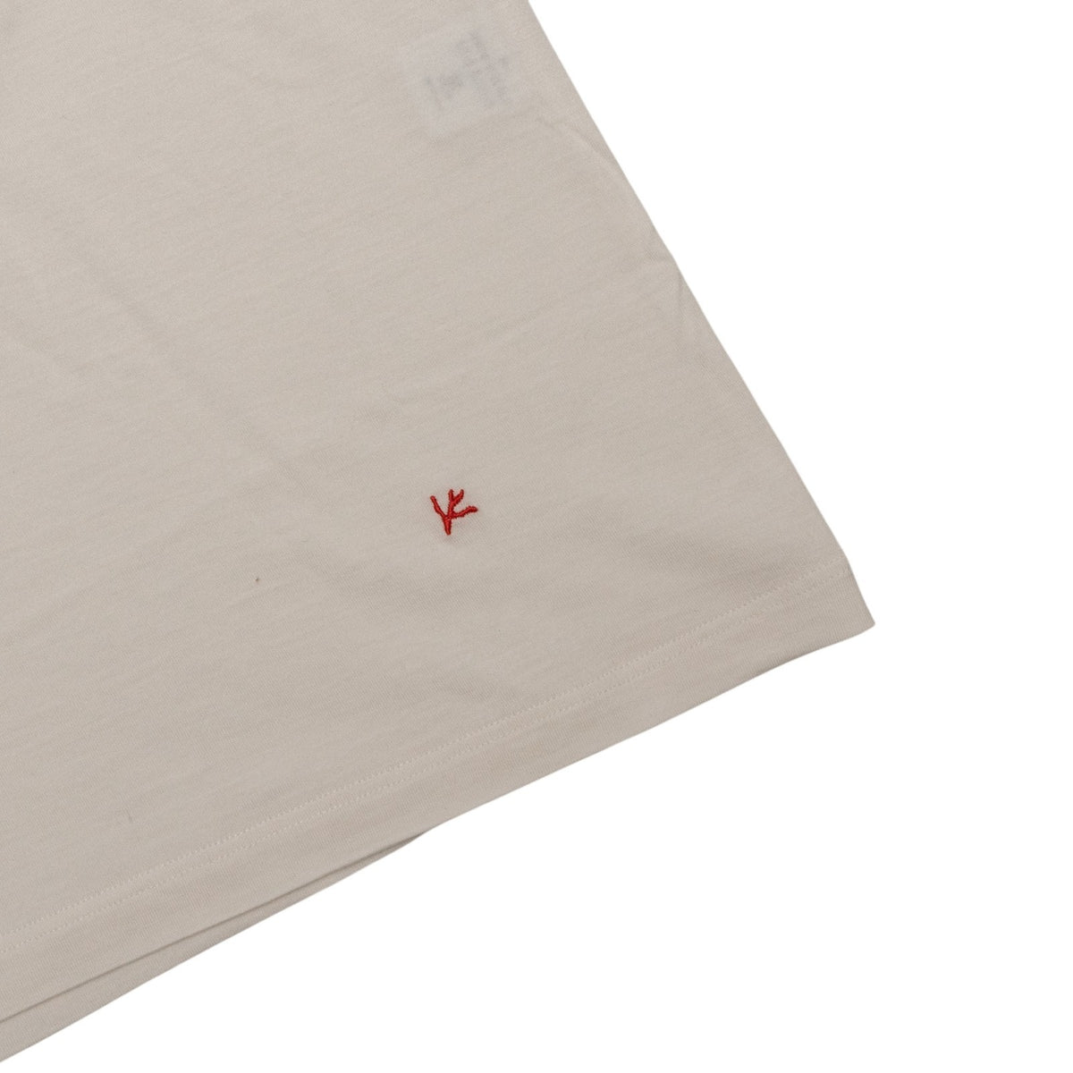 595$ ISAIA NAPOLI Ivory Handmade T-Shirt Jersey Cotton - Silk  Size M