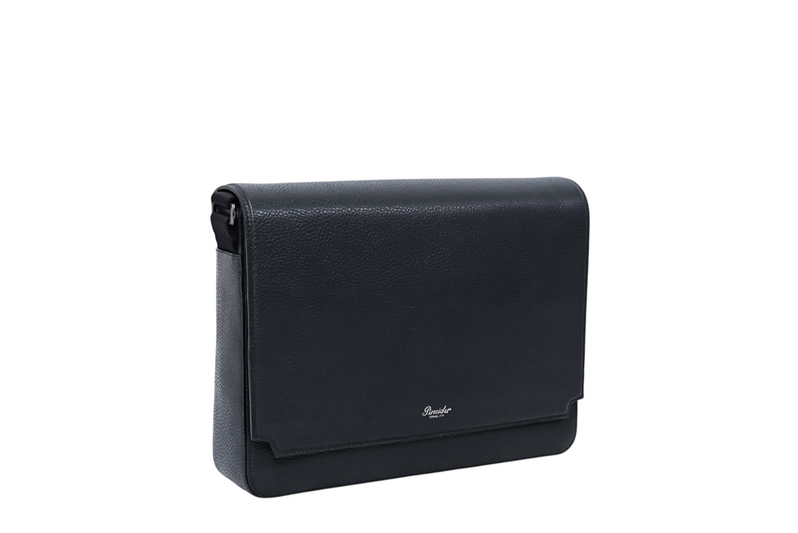 1050$ PINEIDER FIRENZE 1774 "Bottolato" Blue Grain Calf Work Messenger Bag