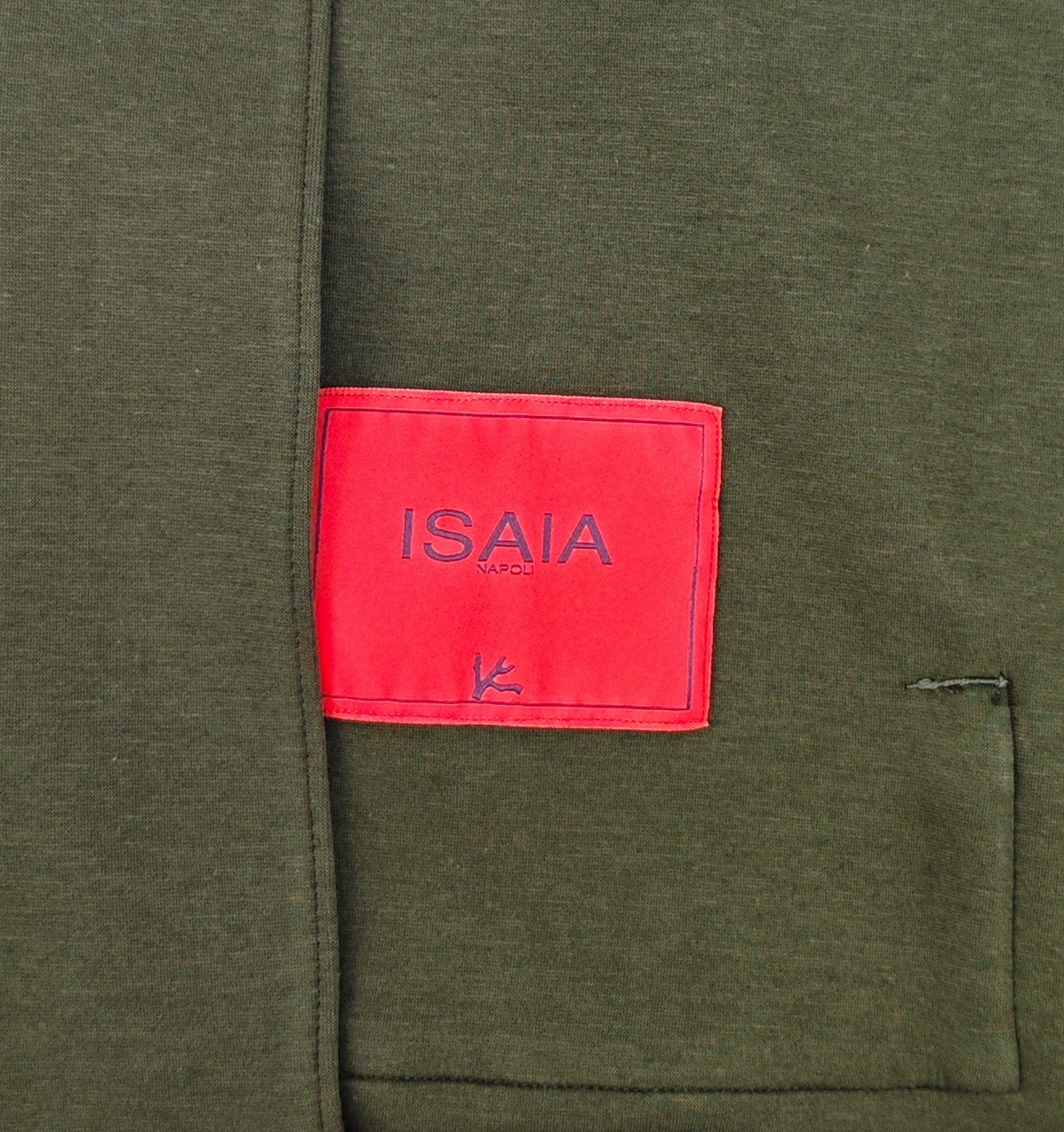 $1850 ISAIA NAPOLI Green Full Zip Track Jacket Wool - Cashmere Size XL