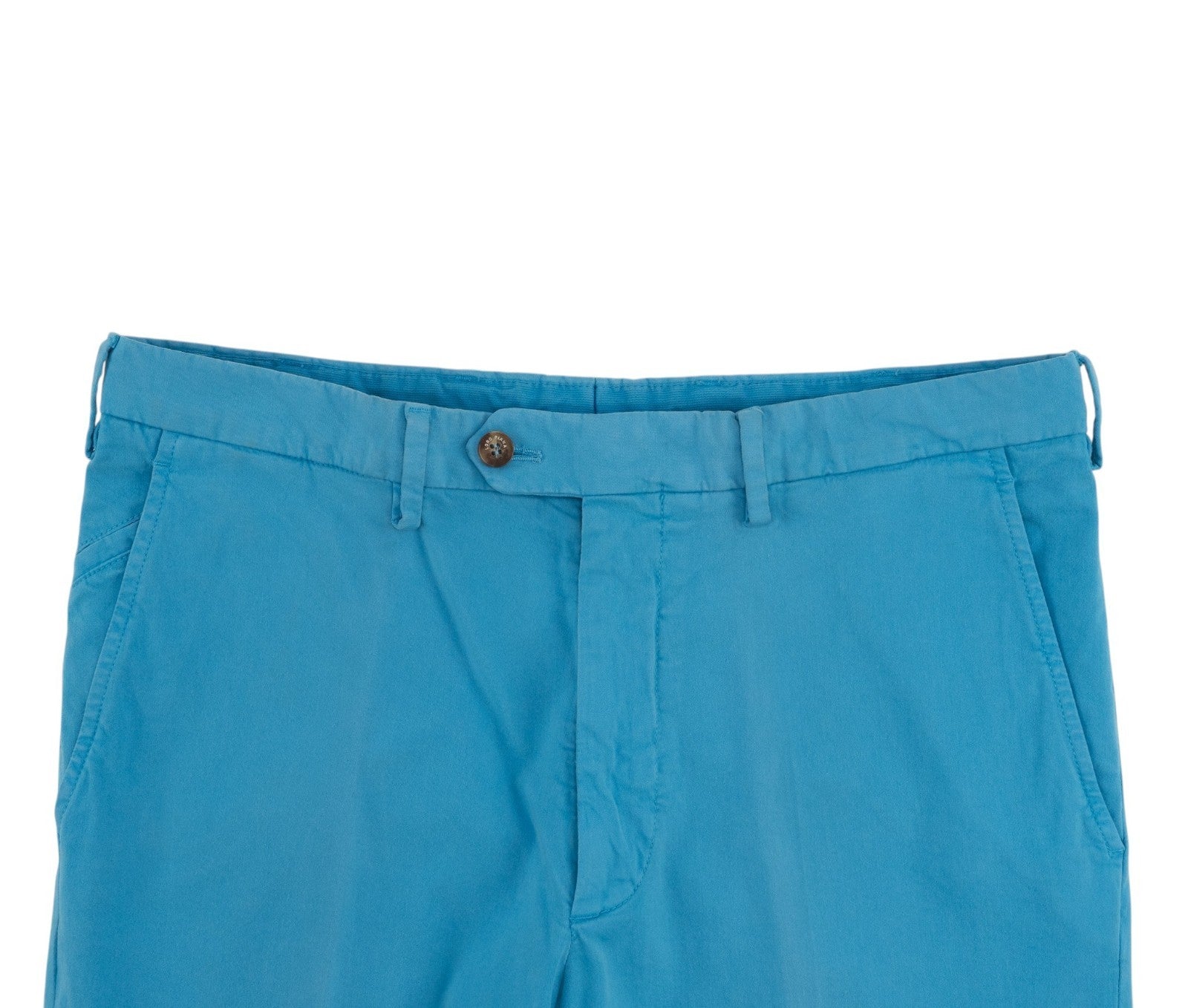 870$ LORO PIANA Turquoise Cotton Pant Straight Leg 32 US / 48 EU