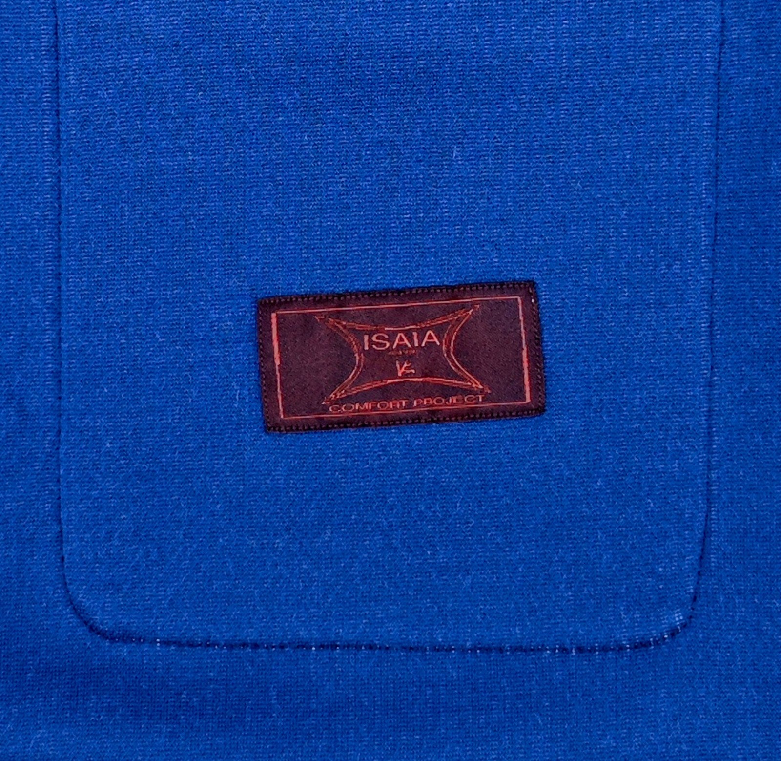 $1550 ISAIA NAPOLI Blue / White Hand-Sewn Overshirt Jacket Cotton - Wool