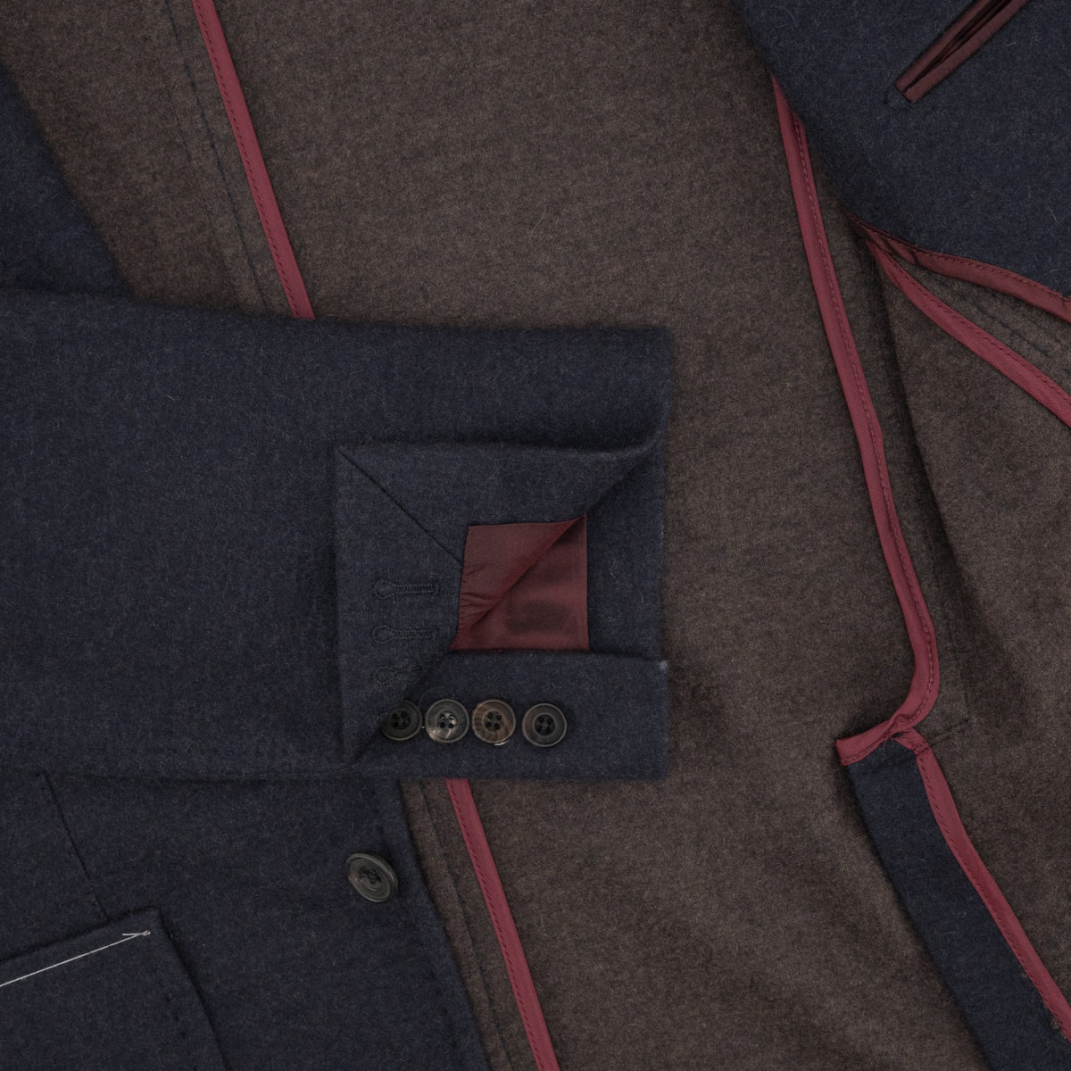 $2350 RUBINACCI NAPOLI Blue 3/2 Roll Jacket Sport Coat Wool Cashmere 36 US 46 IT