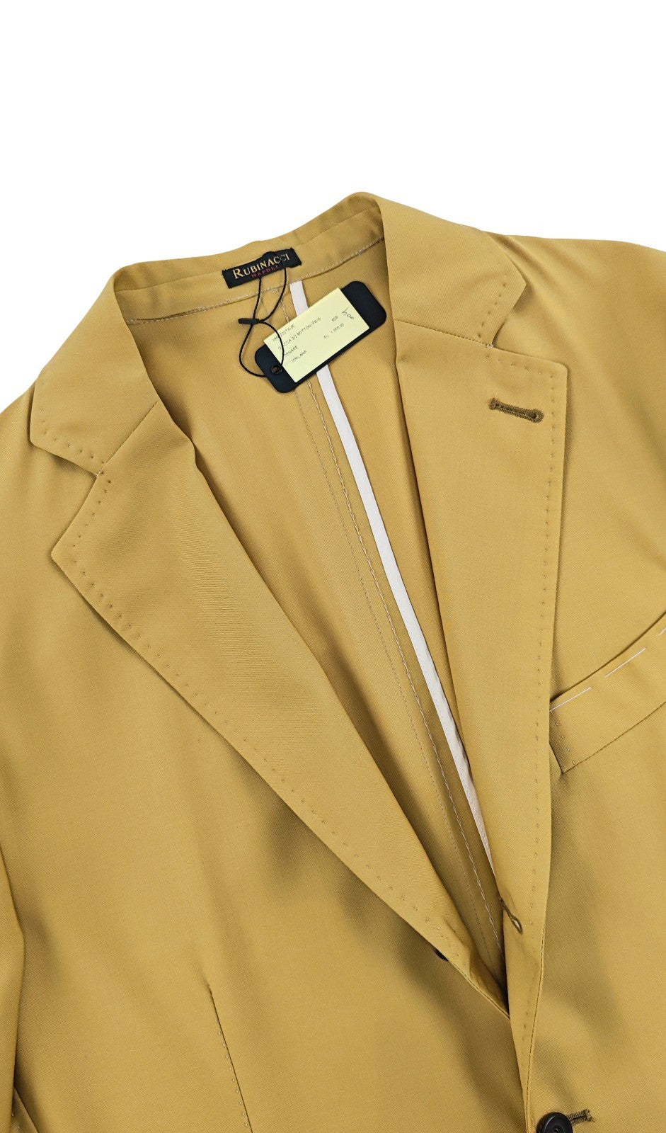$1565 RUBINACCI NAPOLI Mustard Jacket Sport Coat Fine Wool 40 US / 50 EU