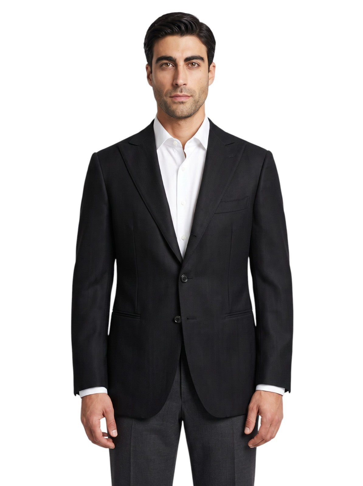 1900$ RAFFAELE CARUSO Black Wool LORO PIANA Jacket Sport Coat 38 US 48 IT