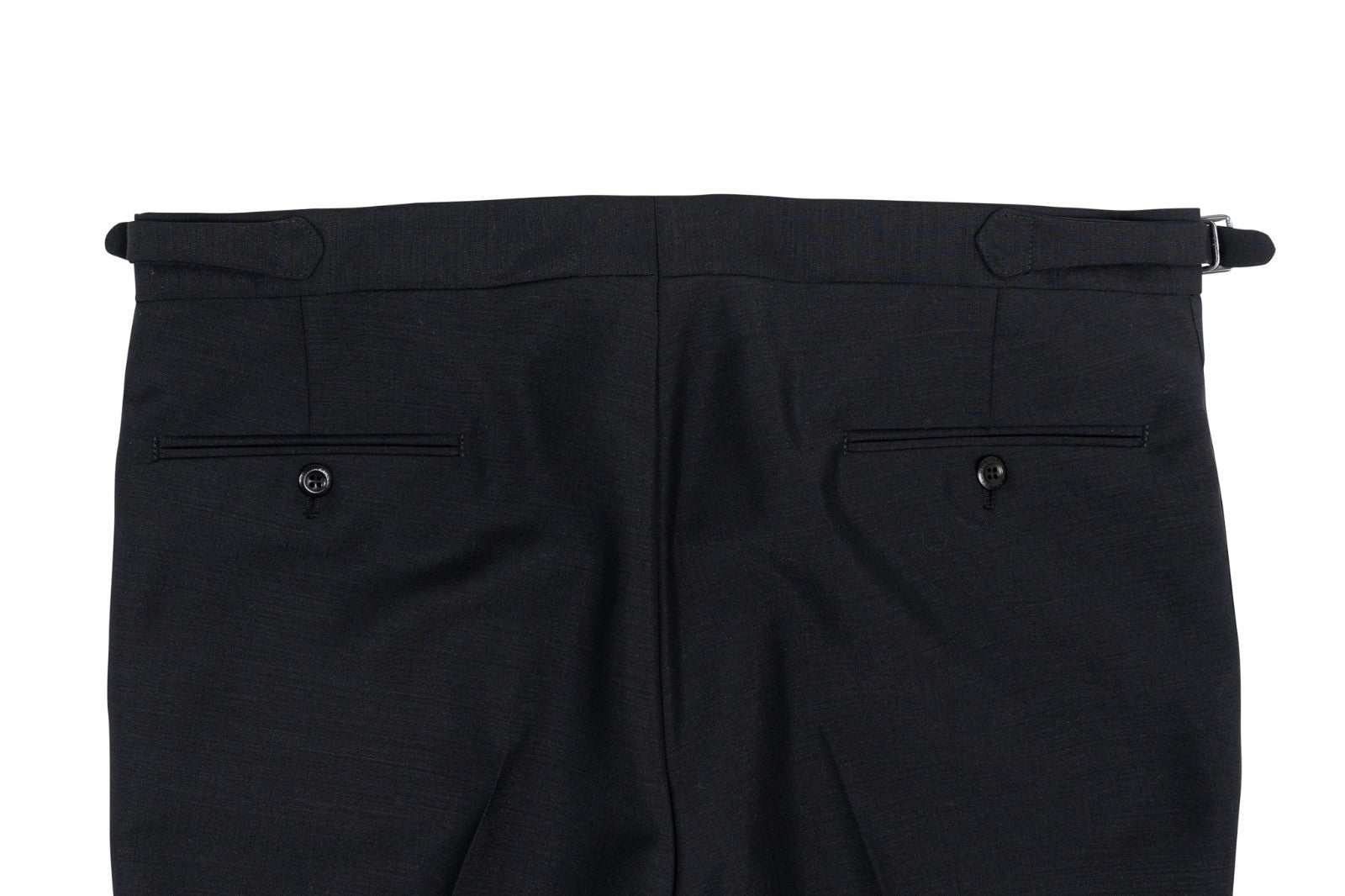 670$ RUBINACCI NAPOLI "Luca" Black Tuxedo Pant Wool Mohair 36 US / 52 EU