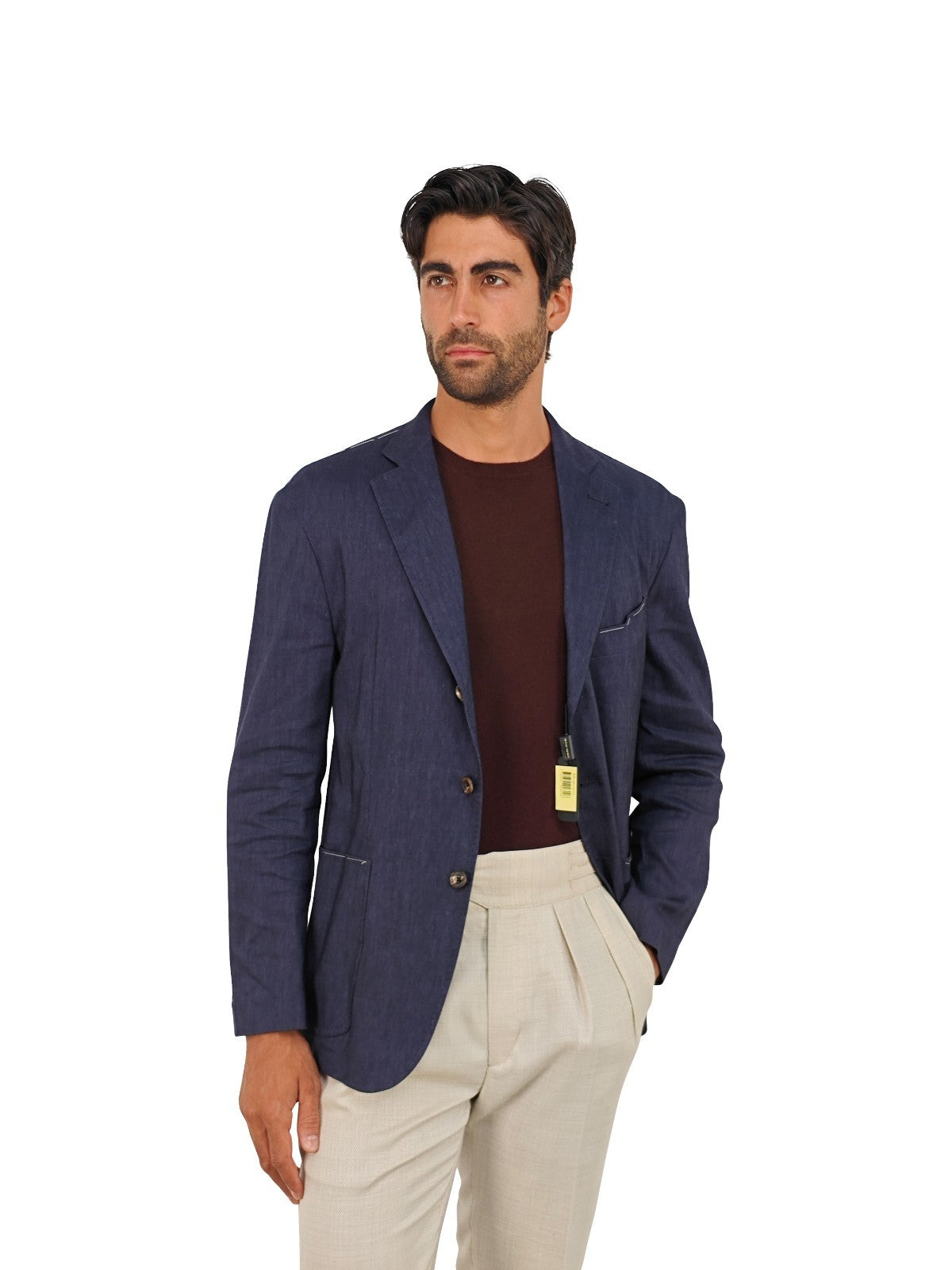 $2250 RUBINACCI LONDON HOUSE Blue Hand-Sewn Jacket Sport Coat Wool 38 US / 48 EU