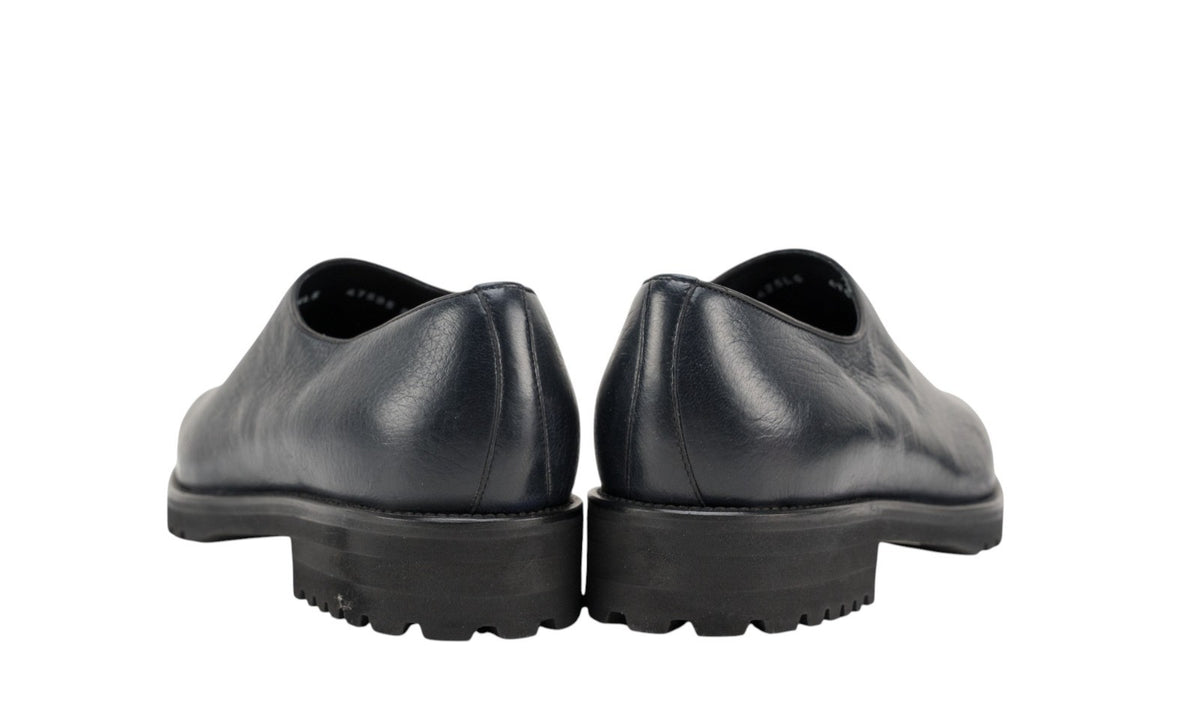 1200$ TESTONI Low Boot Slip On Zip Shoes Deer Navy 8 UK / 9 US / 42 IT