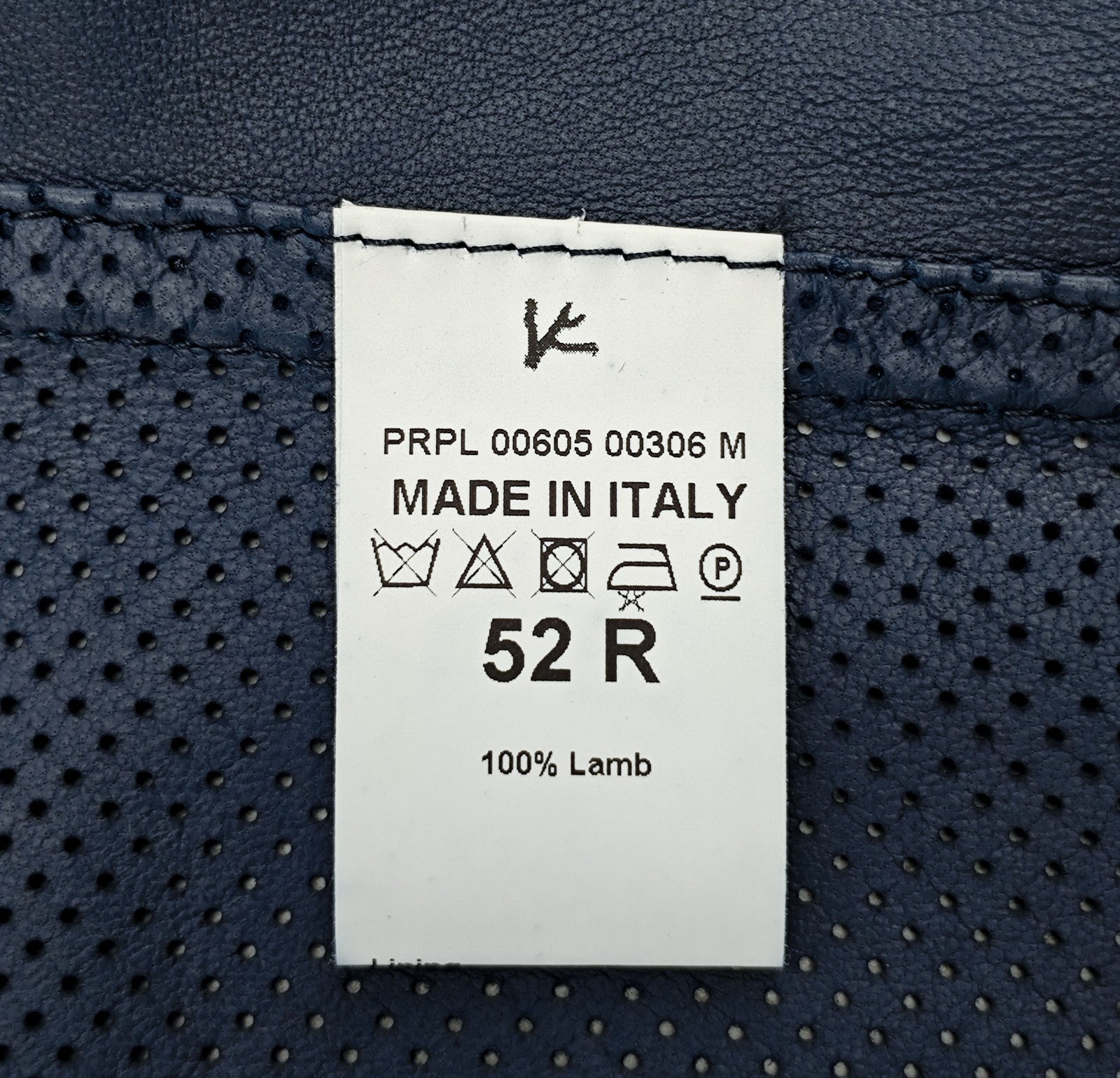 $5950 ISAIA Blue Varsity Jacket Suede Lambskin Leather - Perforated 42 US 52 EU