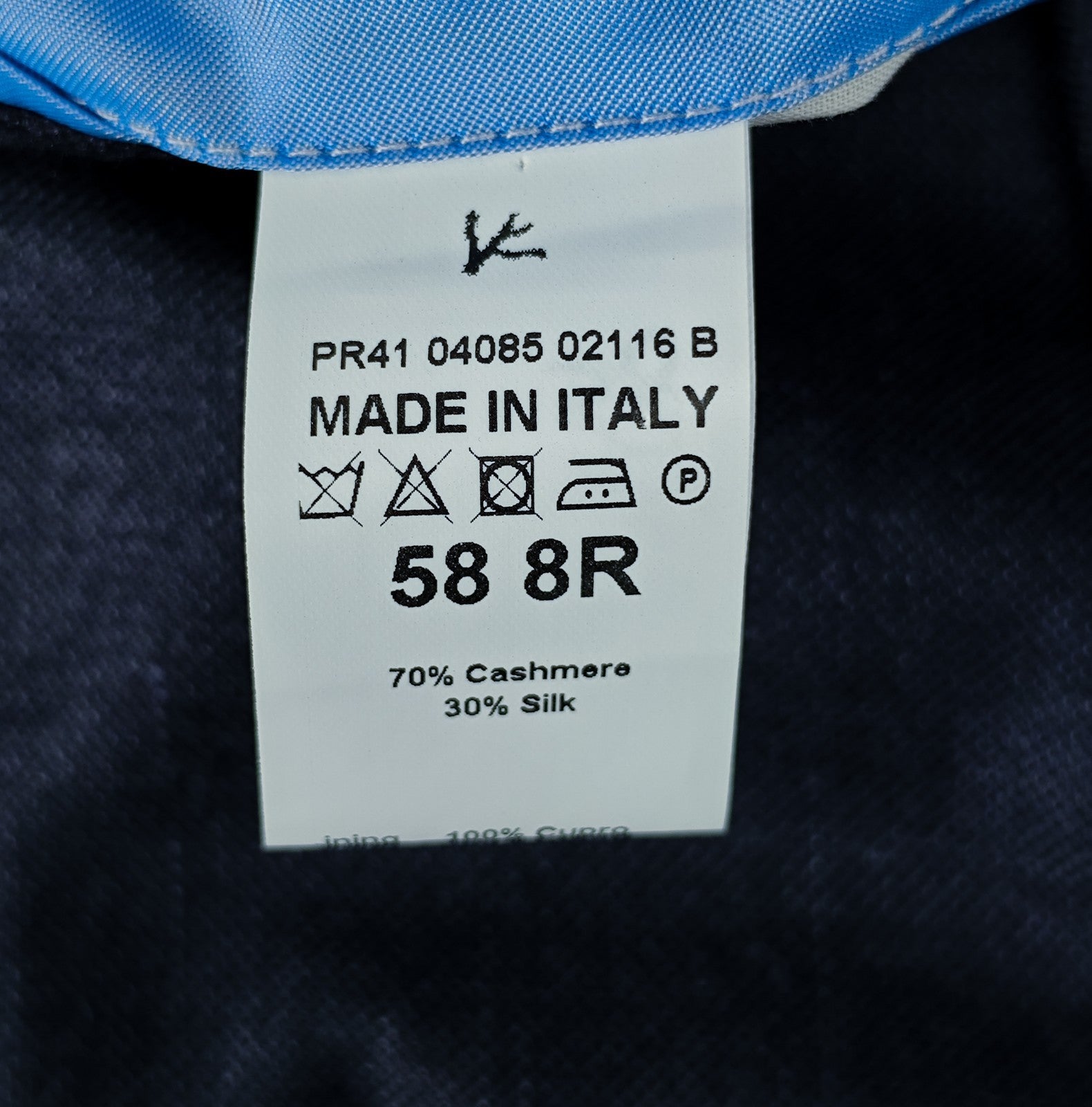 $6850 ISAIA "Domenico" Blue Sport Coat Soft Cashmere - Silk 48 US / 58 EU   8R
