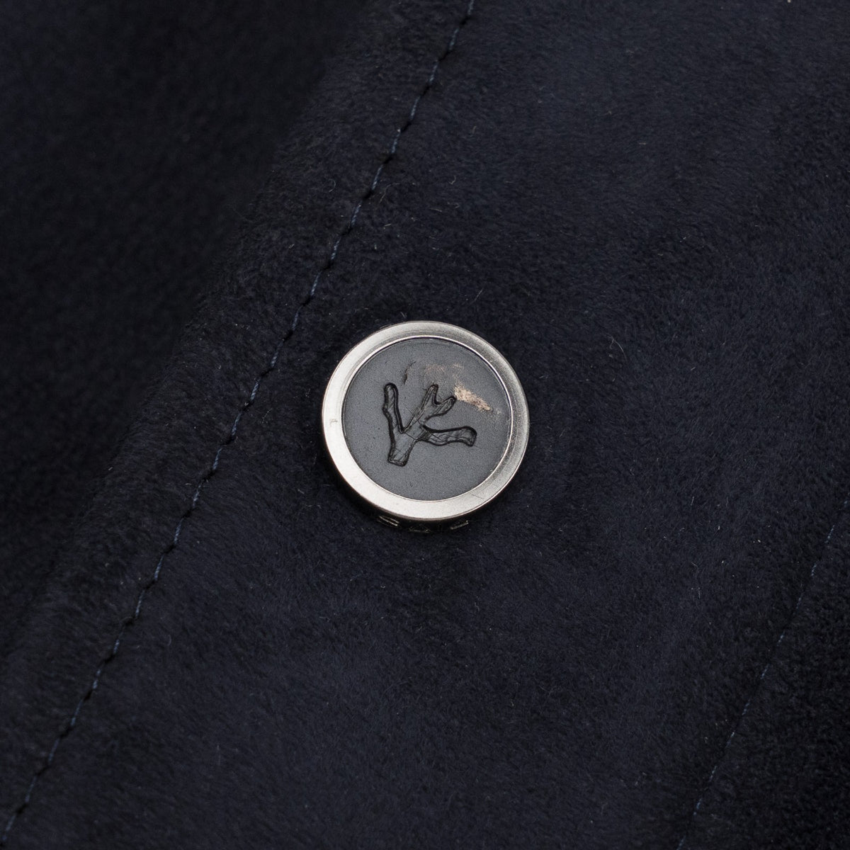 14500$ ISAIA NAPOLI Dark Blue Field Jacket Suede Lambskin 38 US / 48 EU 8R