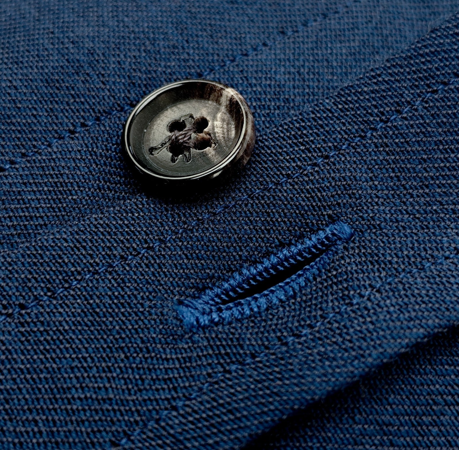 $1850 ISAIA NAPOLI Blue Hand-Sewn Overshirt Jacket Wool - Cashmere  Size M