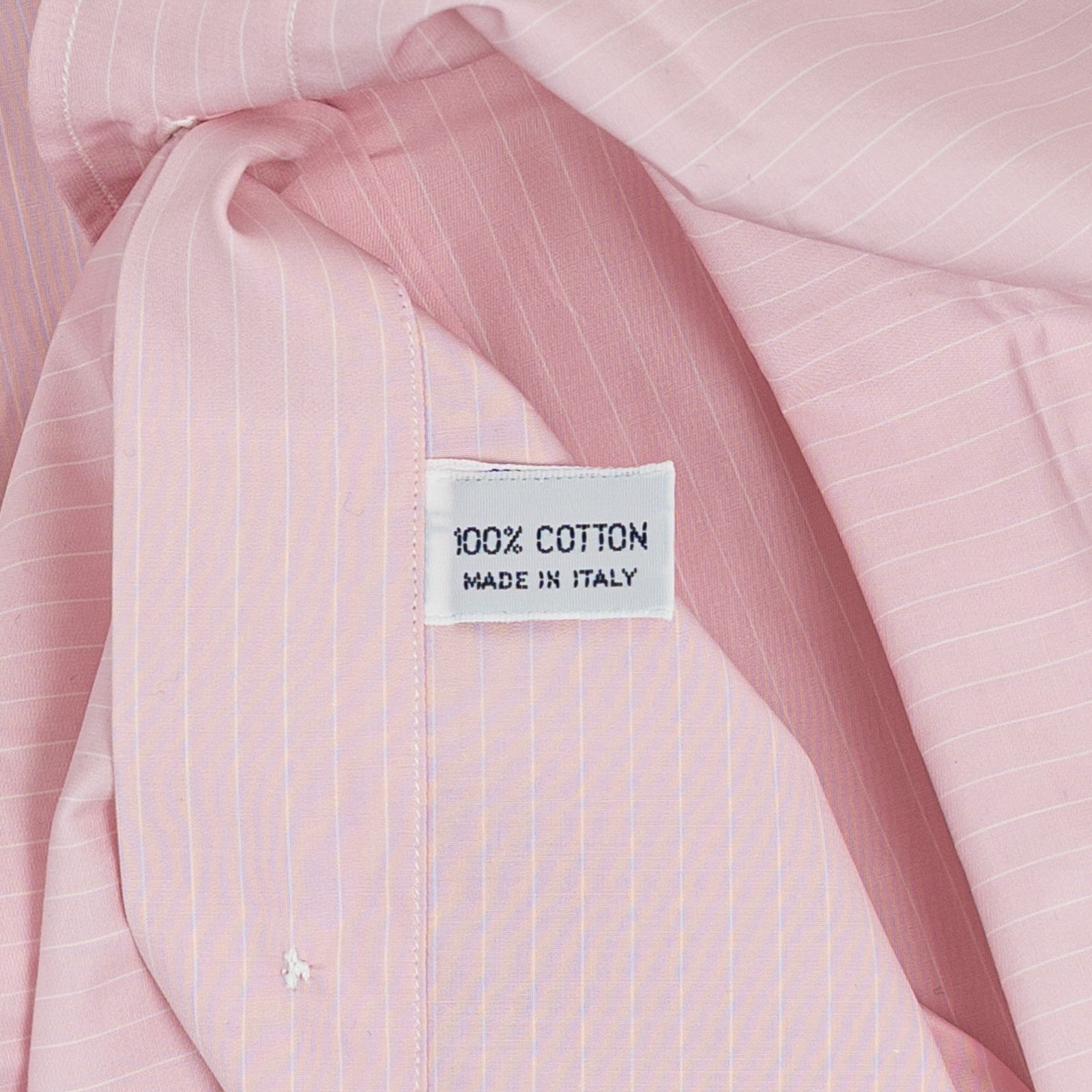 520$ RUBINACCI NAPOLI Pink Striped Pocket Dress Shirt Cotton Classic Fit  9P