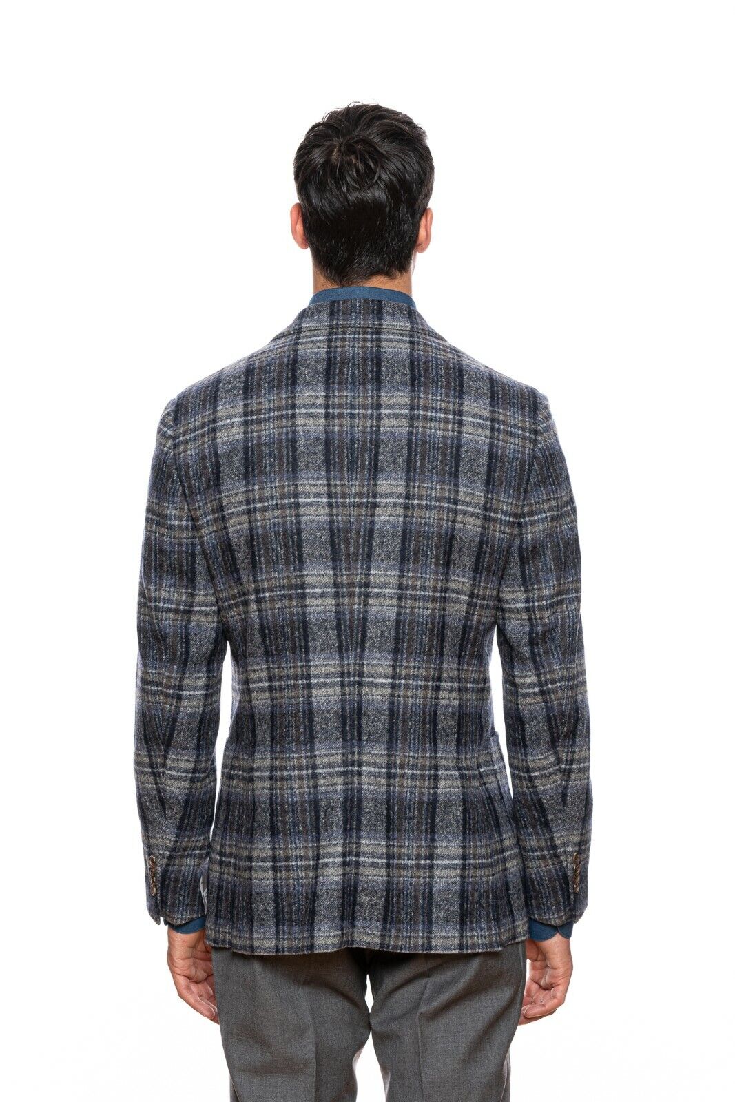 $2039 BELVEST Blue Gray Baby Alpaca Jacket Blazer 44 US / 54 EU Drop 7R 