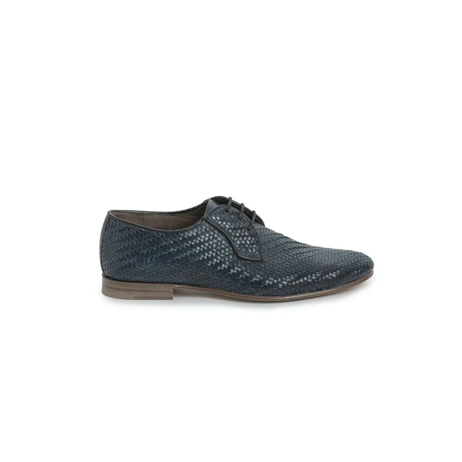 Carlos Santos Woven Leather Derby Shoes Blue Norte Green Label 9005