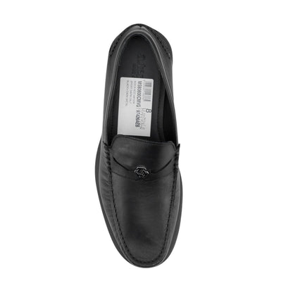 1250$ TESTONI Mocs Loafer Shoes Calf Black + Dark Metal 8 UK / 9 US / 42 IT