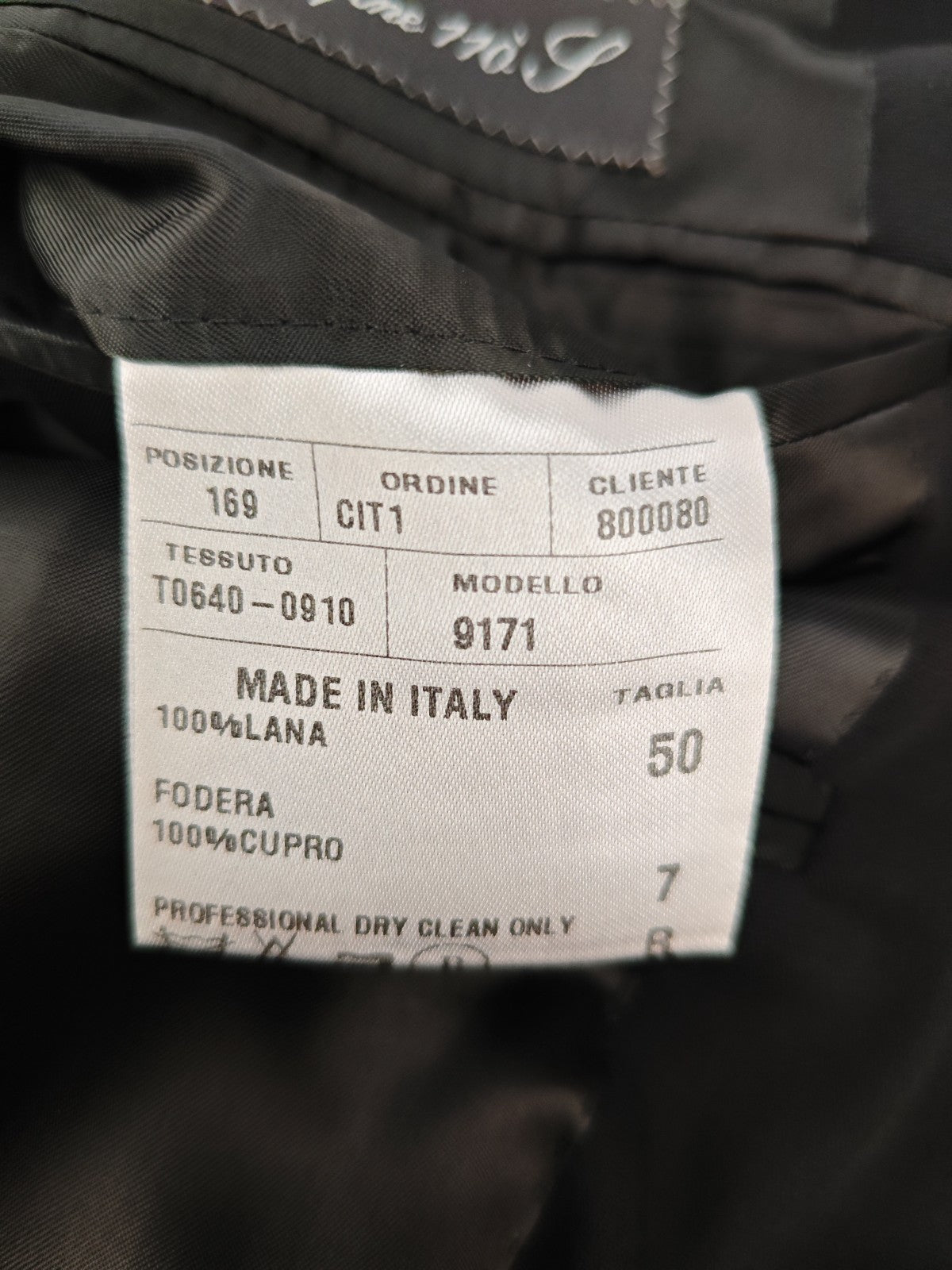 2400$ RAFFAELE CARUSO Cerimonia Black Superfine 110’s Wool Suit 40 US / 50