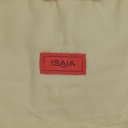 840$ ISAIA "Comfort" Yellow Drawstring Short Pant Cotton Stretch 30 US / 46 EU