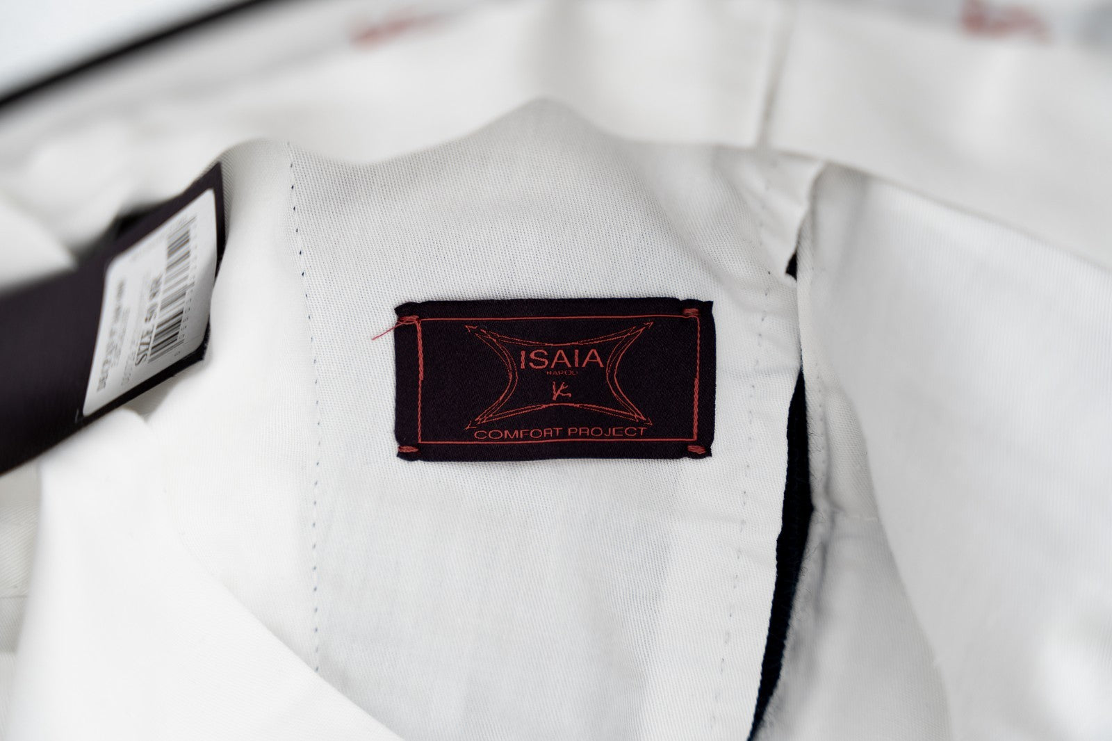 1750$ ISAIA Hand-Sewn Tapered Dress Pant Wool Blue Micro Checks 34 US / 50 EU 8R