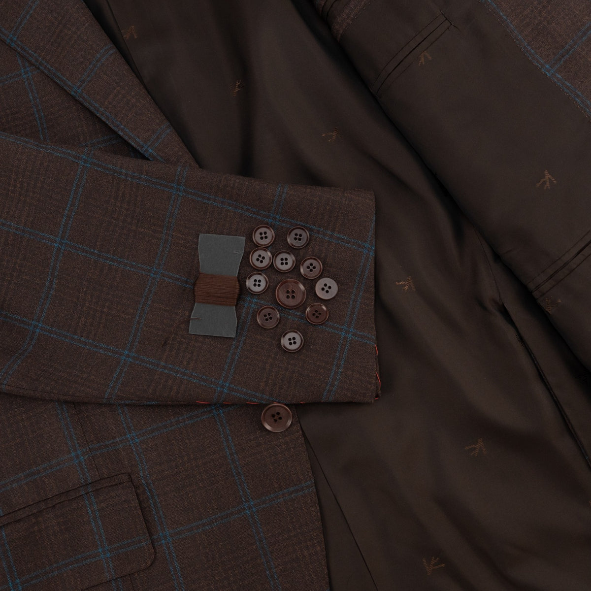 $6600 ISAIA NAPOLI "Marechiaro" Brown Suit Fine Wool 4 Season 40 US / 50 EU 8R
