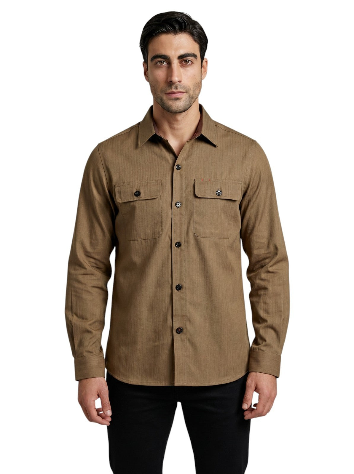 $1200 ISAIA NAPOLI Solaro Hand-Sewn Overshirt Jacket Cotton Size S