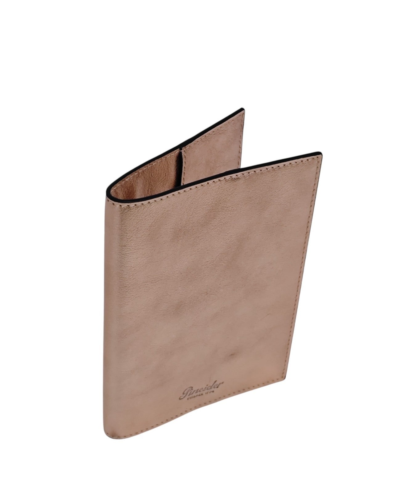 220$ PINEIDER FIRENZE 1774 "Metro Smooth" Passport Holder Calf Laminated Rose