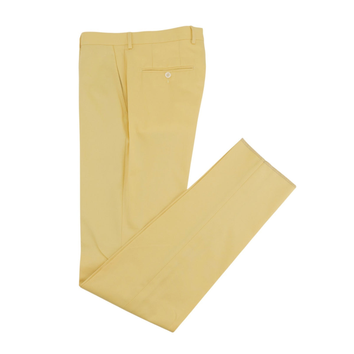 $5100 ISAIA NAPOLI "Capri" Yellow Hand-Sewn Suit Cotton  36 US / 46 EU 8R